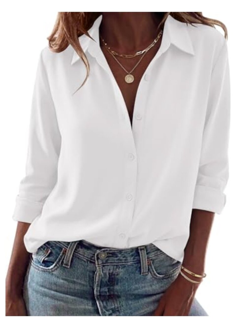 Zeagoo Womens Long Sleeve Button Down Blouse Dressy Casual Top